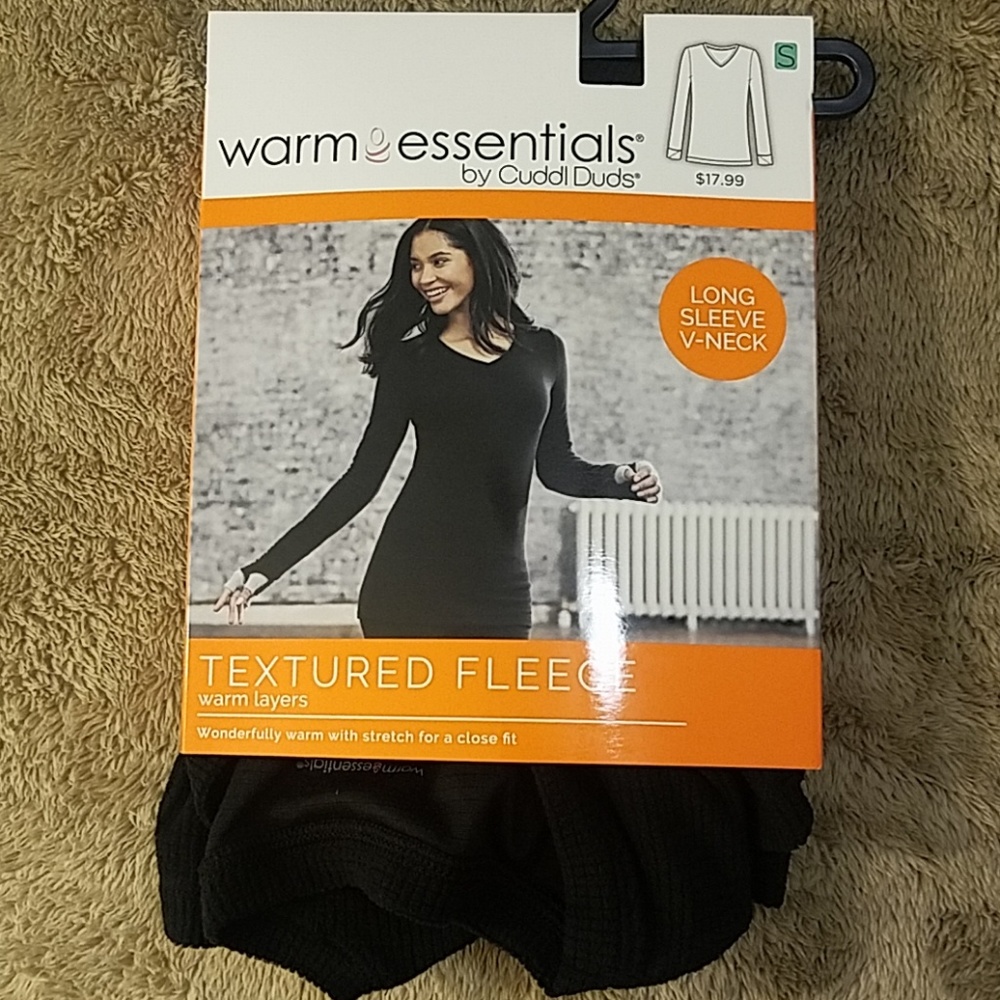 CuddlDuds textured fleece black